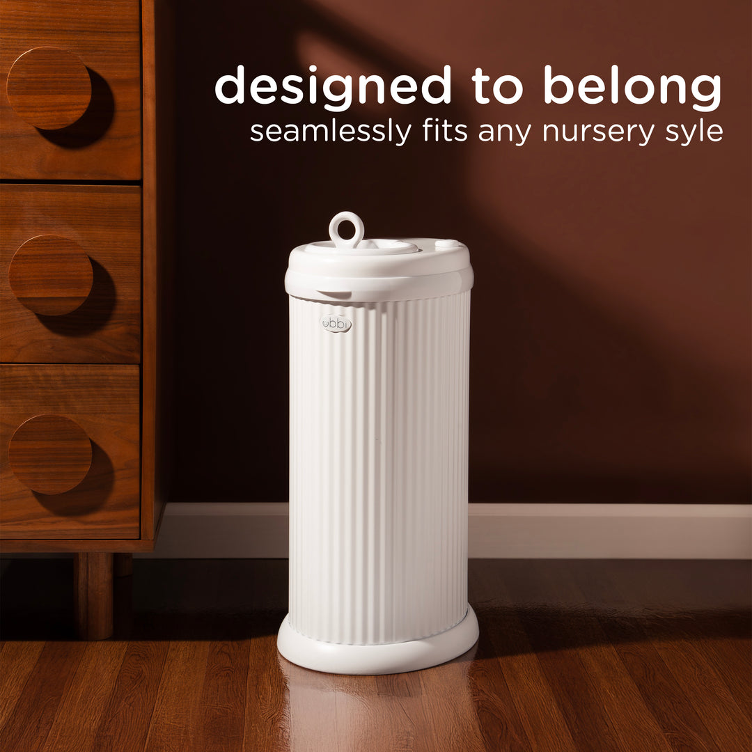 Ubbi stainless steel fluted diaper pail – ubbiworld