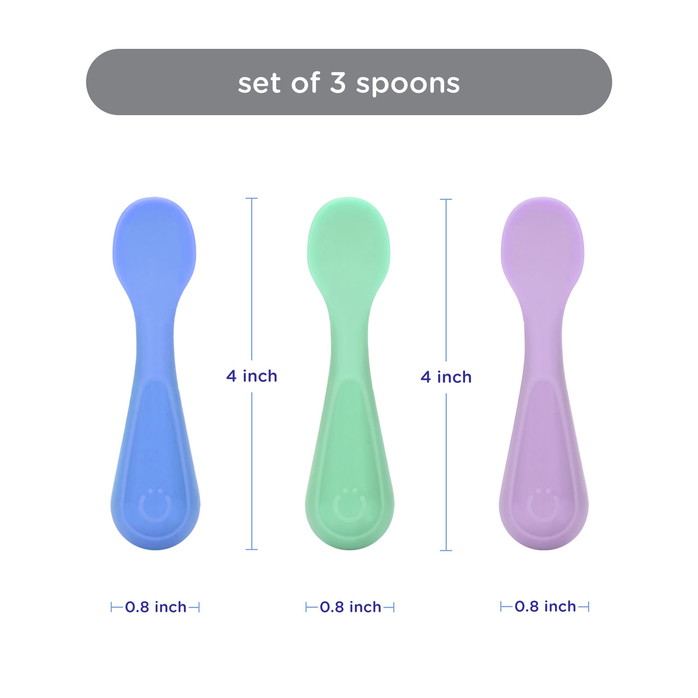 silicone training spoons 3-pk
