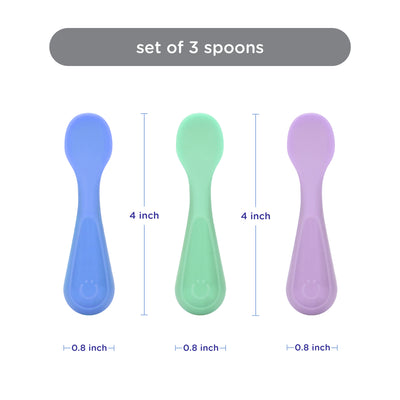 silicone training spoons 3-pk