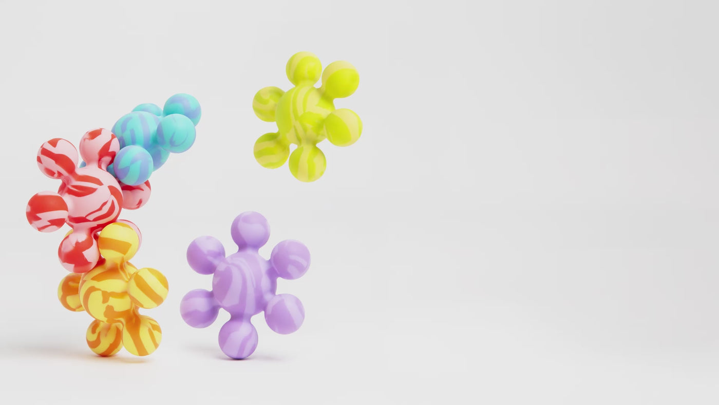 joinibble silicone teether toys 5-pack